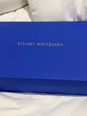 Stuart Weitzman Quilted Leather Hiker Booties Black Size 8B w/ Box